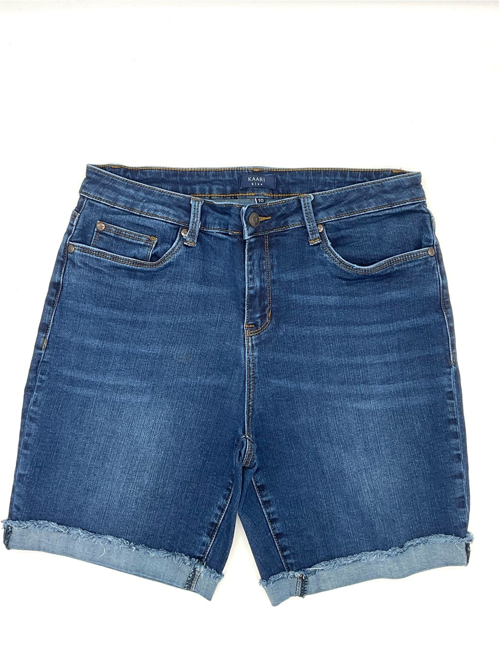 Kaari Denim Cuffed 7" Inseam Shorts Size 10